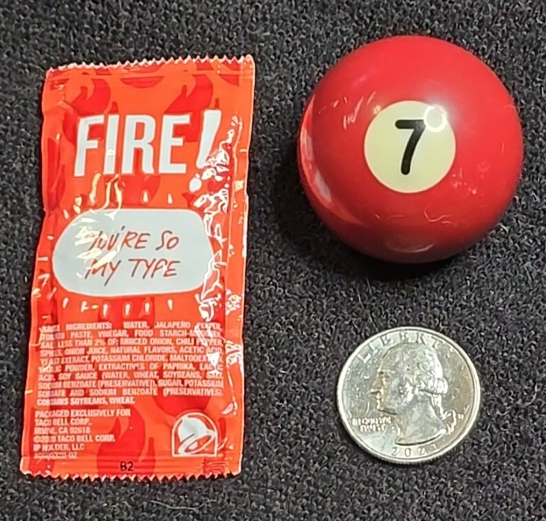 Replacement mini billiard Ball - Solid Dark Red #7 Ball 1.5"