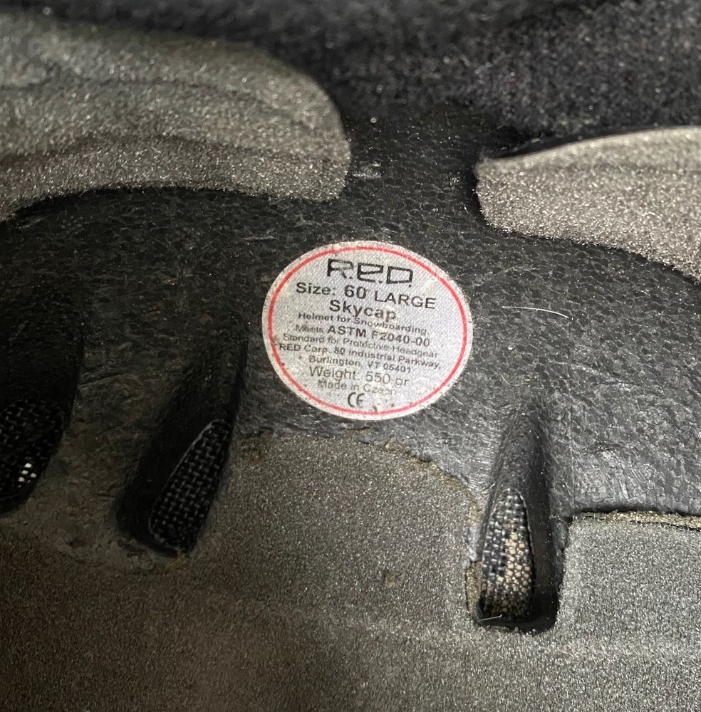 R.E.D Skycap snowboard helmet size large