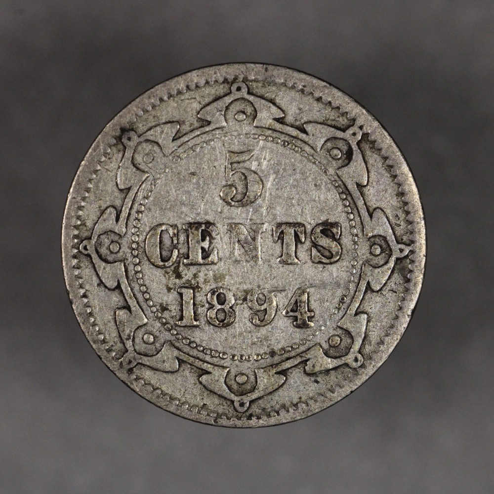 1894 Newfoundland Silver 5 Cents