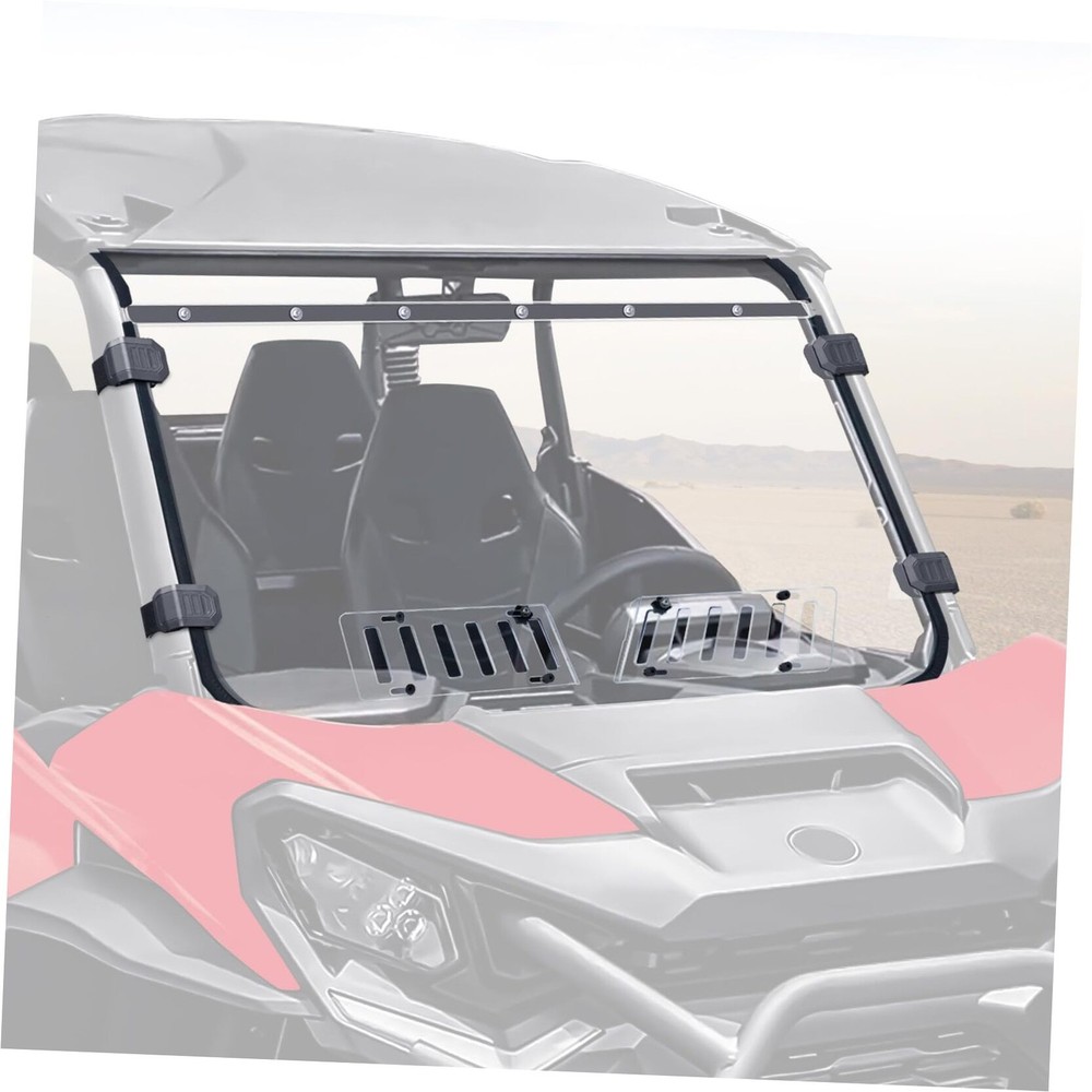 2021+ Vented Commander Windshield, Commander Sliding Full Window Front clear