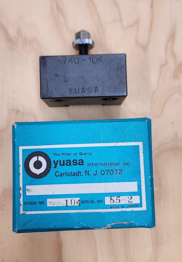 Yuasa Quick Change Tool Post Holder 740-100 & 2 Holders 10"-12"