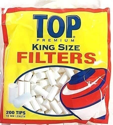 Top Premium Cigarette Filter Tips King Size 18mm 200 Pack