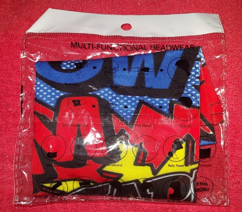 COMIC EXPRESSIONS NECK GAITER NEW IN PACK NEVER USED