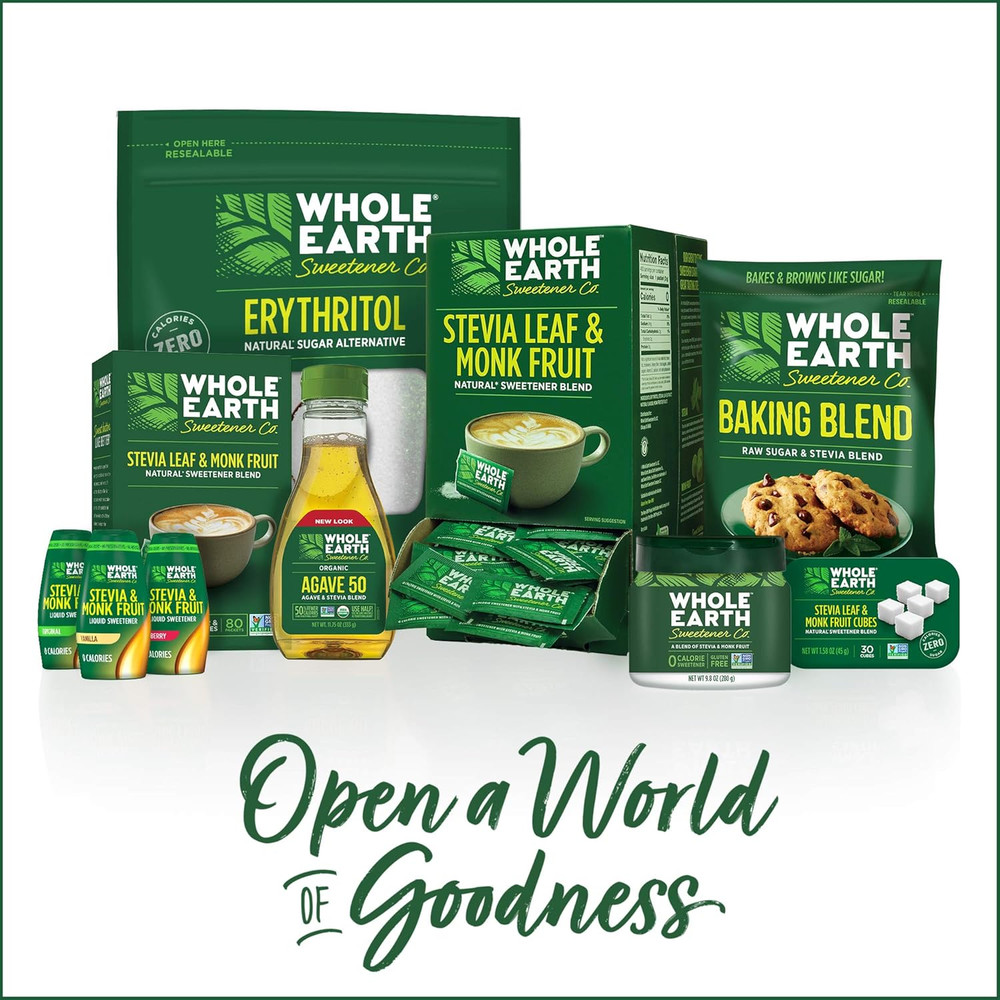 Zero Calorie Stevia Monk Fruit Sweetener 80 Packets