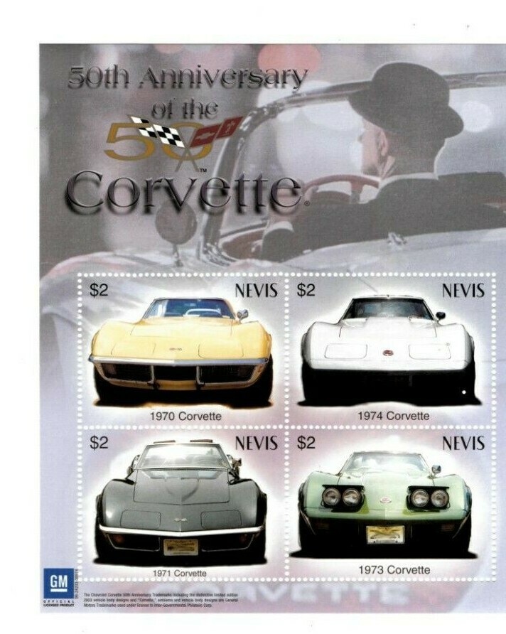 Nevis - 2003 - Corvette Centenary  - Sheet of Four   - MNH