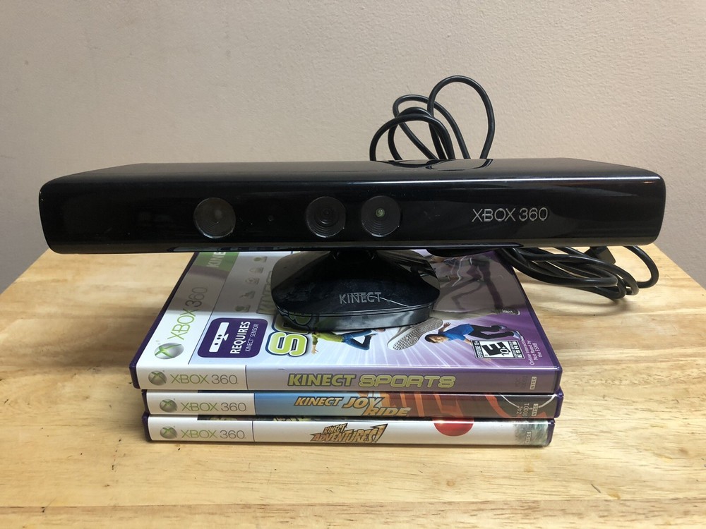 Microsoft Motion Sensing Gaming Controller For Xbox 360 Kinect Includes 3 Games