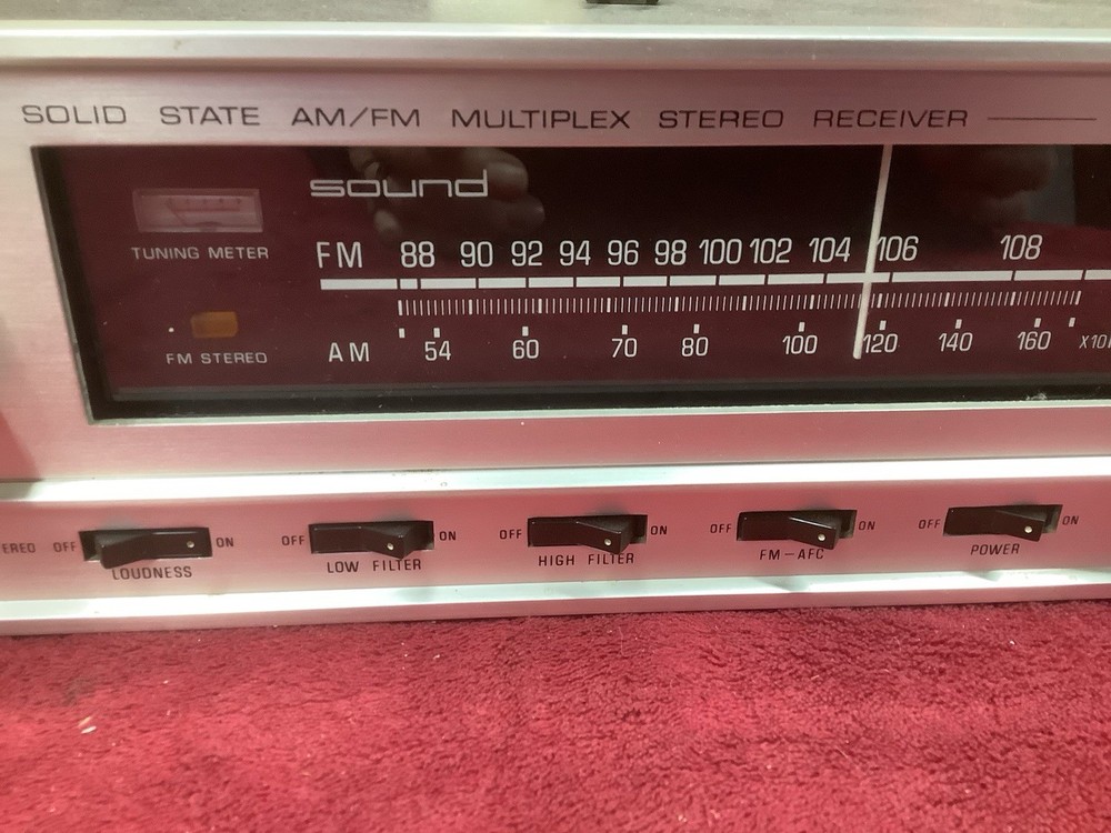 1960s “Sound” Solid State AM FM Multiplex Stereo Receiver SRQ-302X Works Teleton