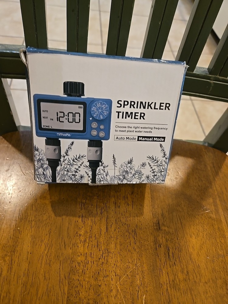 Sprinkler Timer Outdoor, Digital Programmable Water Timer, Garden Hose Open Box