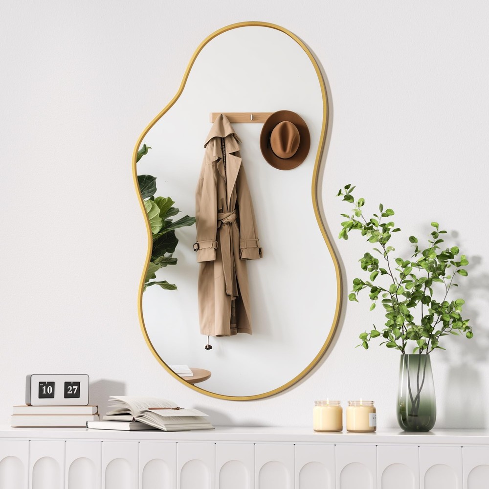 Irregular Wall Mirror - 35"x20" Asymmetrical Mirror, Modern Decorative Mirror...
