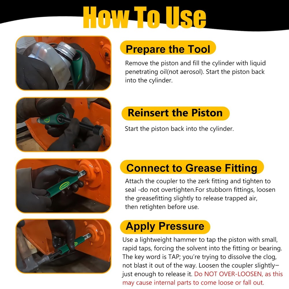 Grease Fitting Cleaning Tool -Grease Zerk Cleaner, Zerk Fitting Cleaning Tool...
