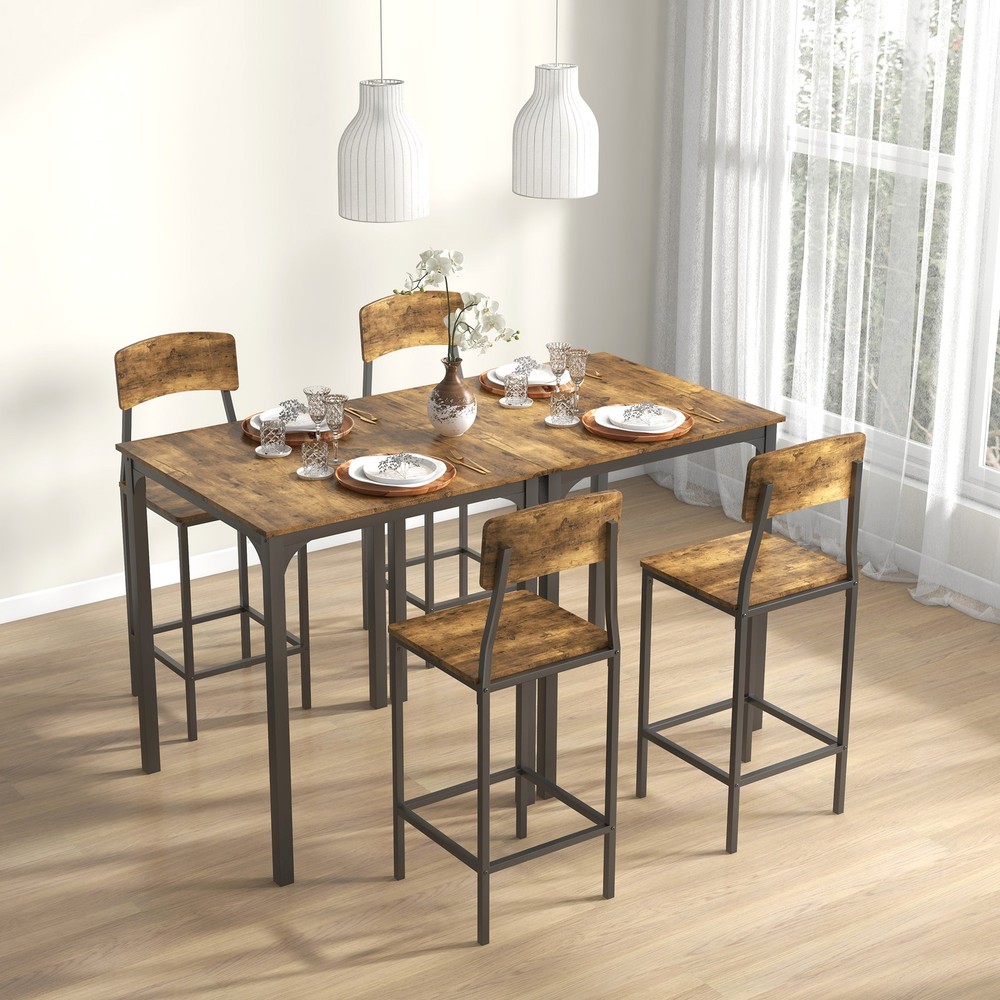 3 Piece Pub Table and Chairs, Small Kitchen Table and Chairs, Square Dining