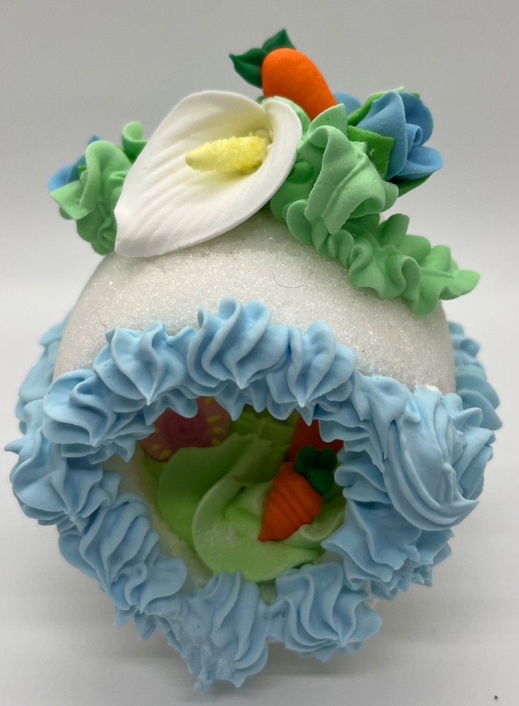 Easter Sugar Egg Blue Trim