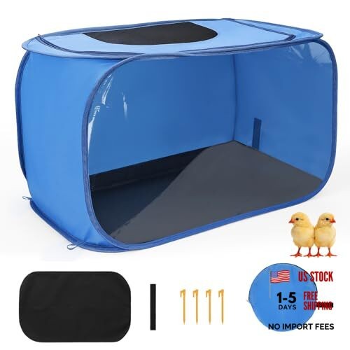 Chicken Brooder Box for Chicks, Pop Up Chick Brooder Kit with Clear Window,