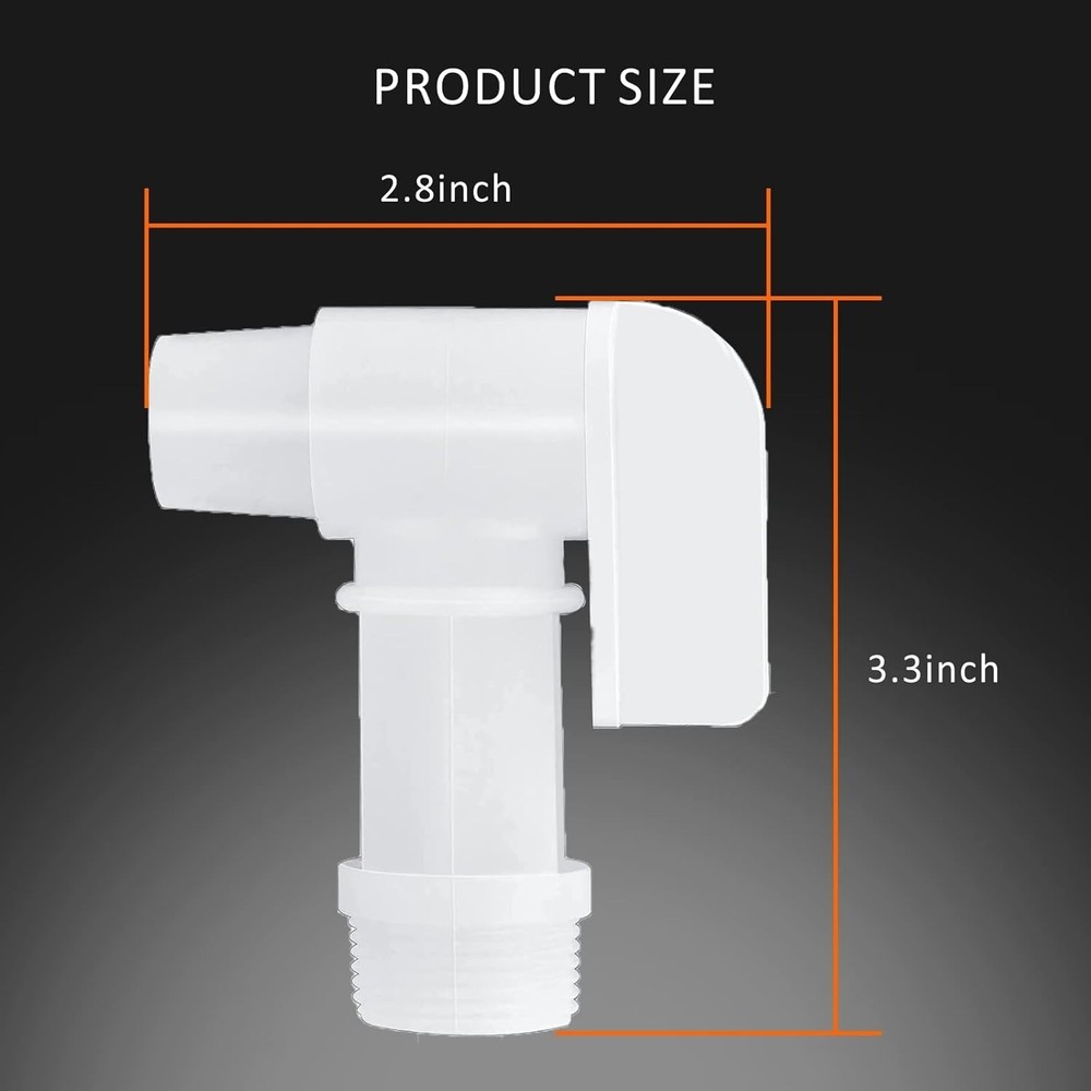 2-Pack Plastic Spigot for 5 & 6 Gallon Containers - Durable & Easy to Install