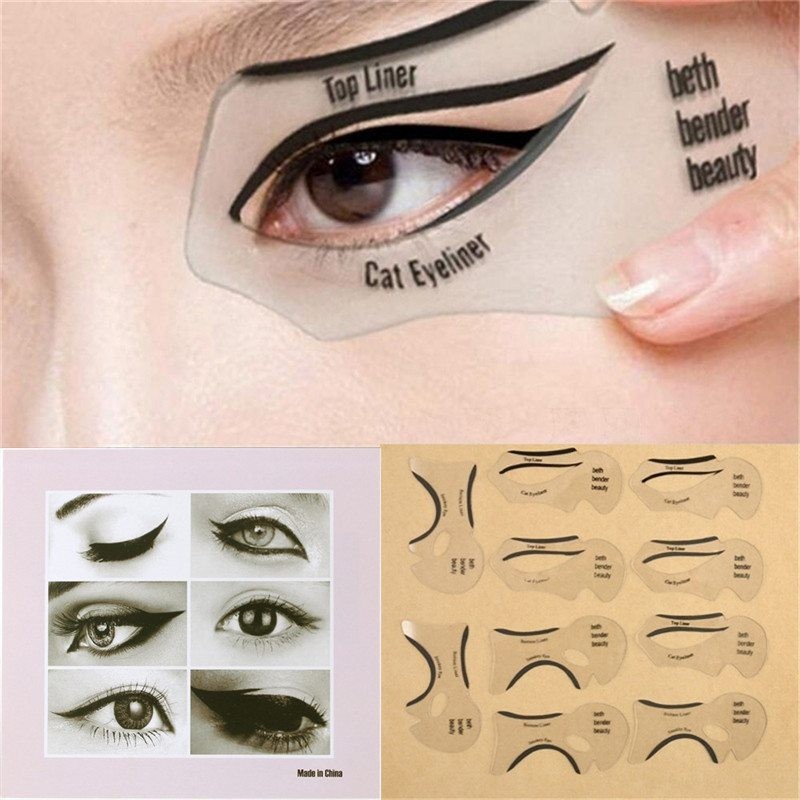 10pcs Shaping Eyeliner Eyeliner Tool Models Stencil  Template Stencils Winged