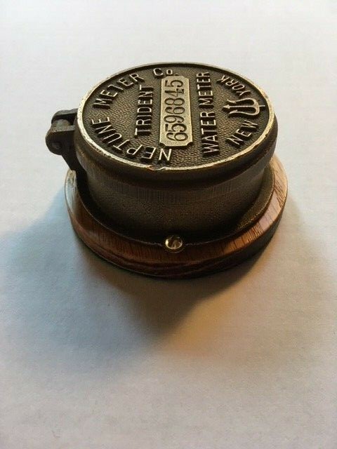 VINTAGE BRASS WATER METER COVER