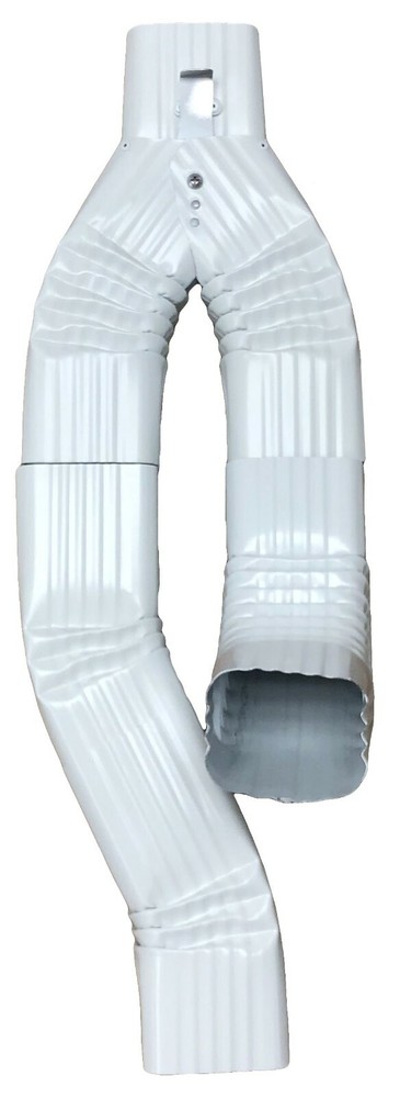 ALUMINUM DOWNSPOUT DIVERTER FOR RAIN BARRELS-INLINE