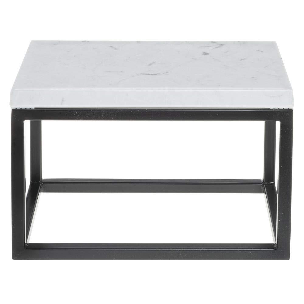 HUBERT® Black Display Riser with Marble Top - 7"H