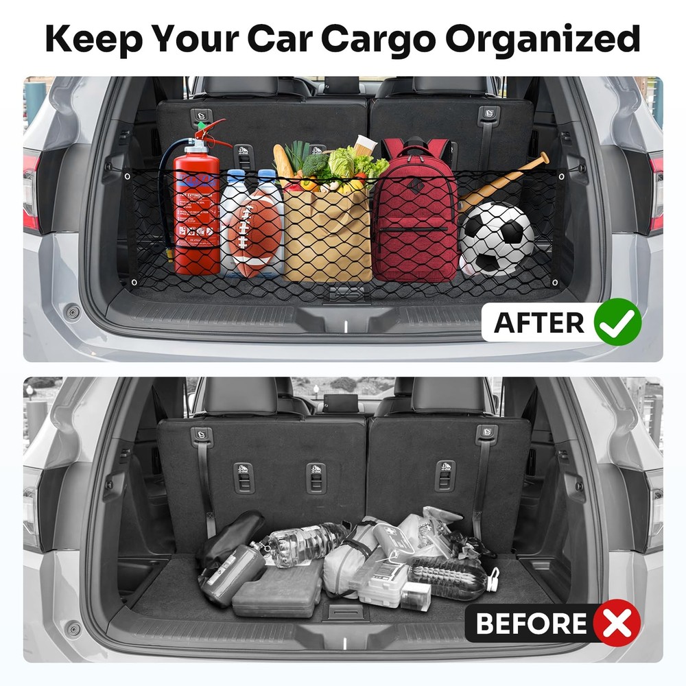 Cargo Net for Honda Pilot 20232026 | Adjustable Mesh Trunk Organizer