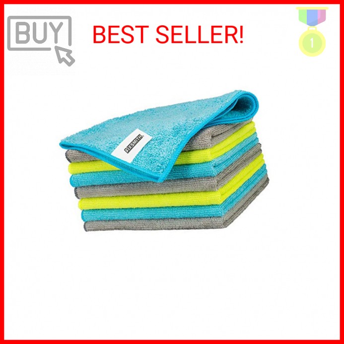 FIXSMITH Microfiber Cleaning Cloth - Pack of 8, Size: 12 x 16 in, Multi-Function