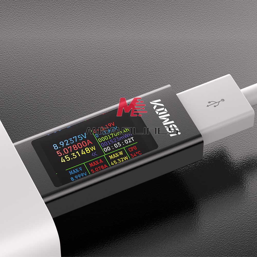 1.06" IPS Multi-function USB Tester Voltage Ammeter Power Meter DC 4-30V 0-8A