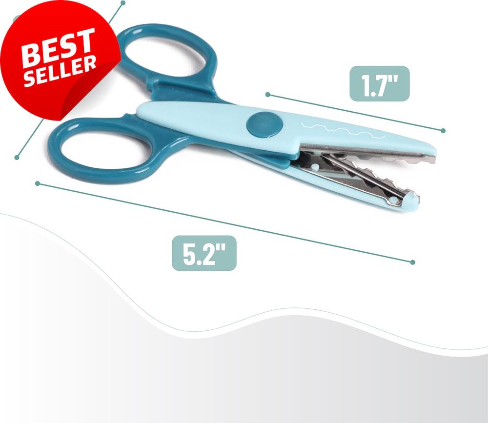 Decorative Craft Scissors 6 Pack Zig Zag Pattern Scrapbooking Fancy Edges