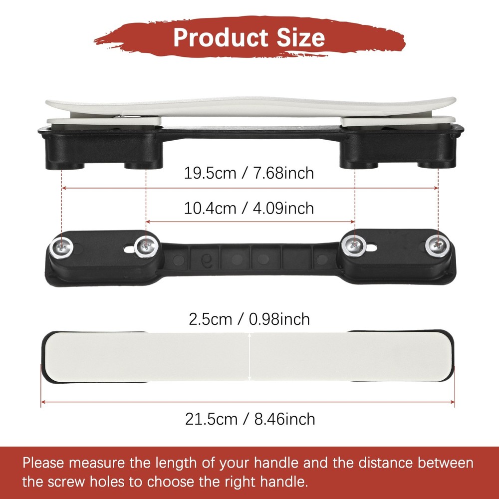 2PCS Luggage Replacement Handle for Suitcase - [White-8.5IN]
