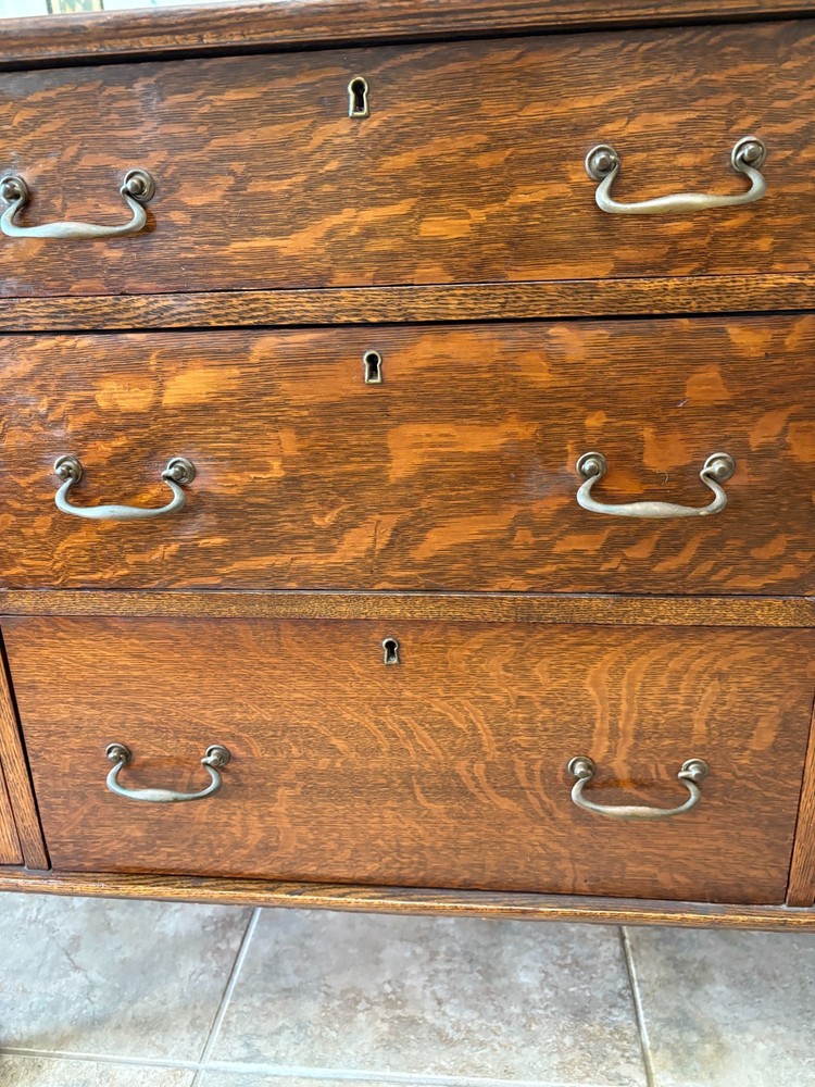 antique sideboard buffet with mirror tiger oak