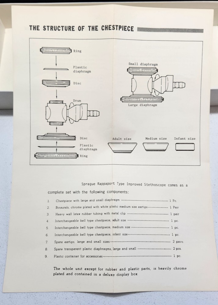 Sprague Rappaport Style Stethoscope