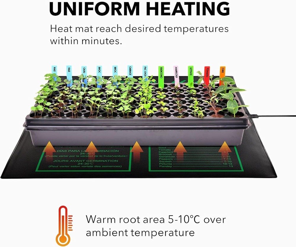 Durable Seed Warming Pad 20x20 Hydroponic Heating