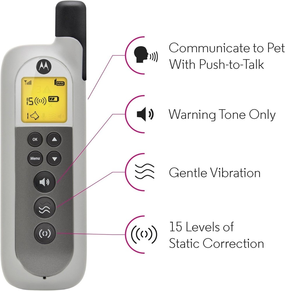 Motorola Pet Rechargeable Advanced Remote Training System with 3 Training Modes