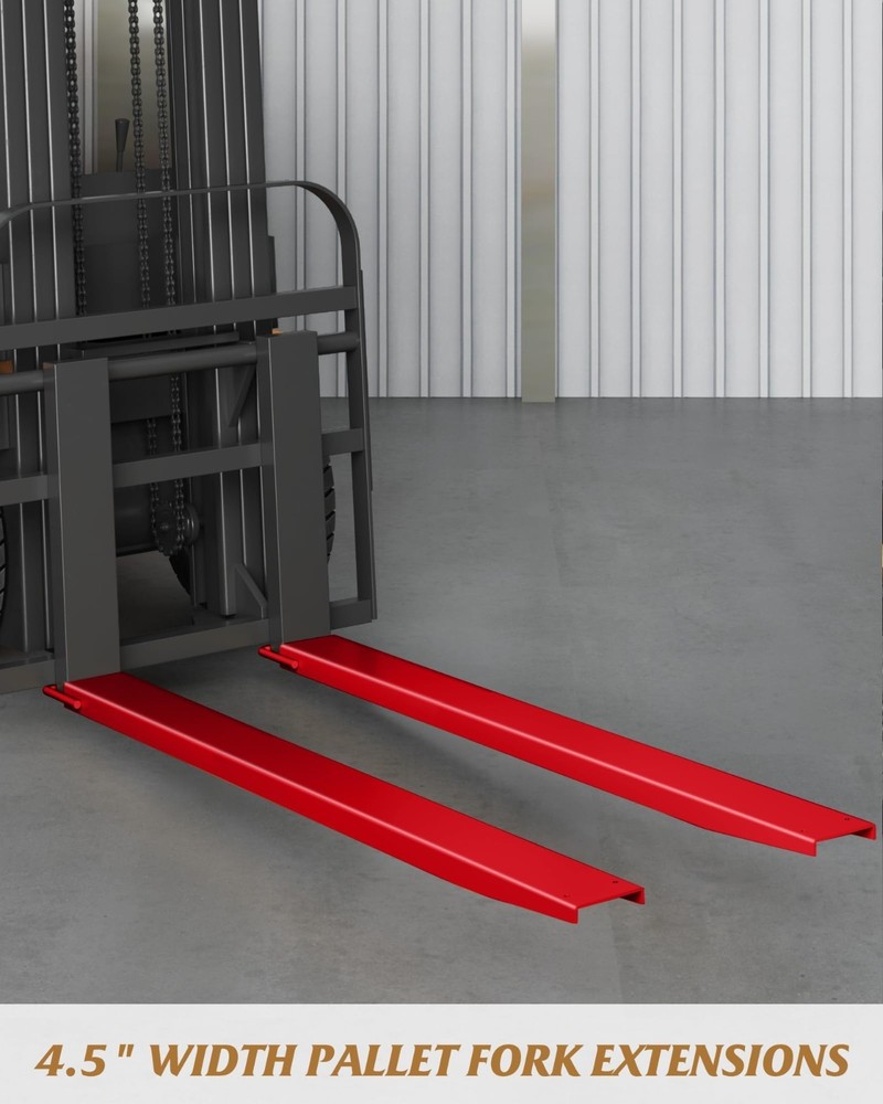 72 Inch Fork Extensions 4.5 Inch Width Fork Extensions with a pair of Gloves
