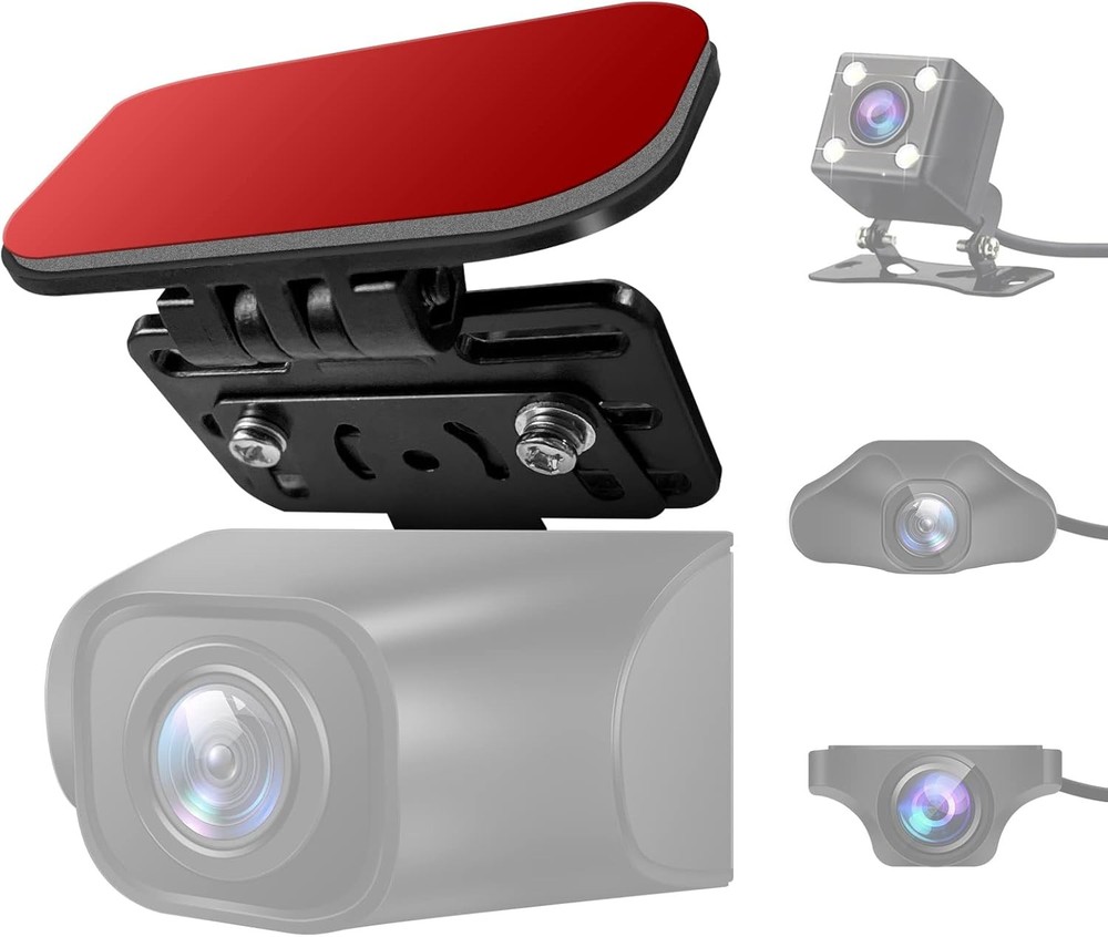 Rear Camera Holder Window Bracket for Most Back Dash black, red