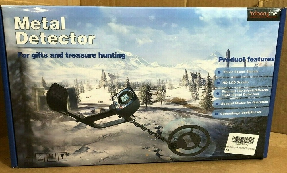 Underground Metal Detector w/ LCD Display & Gold Digger Tool + CamoBag **