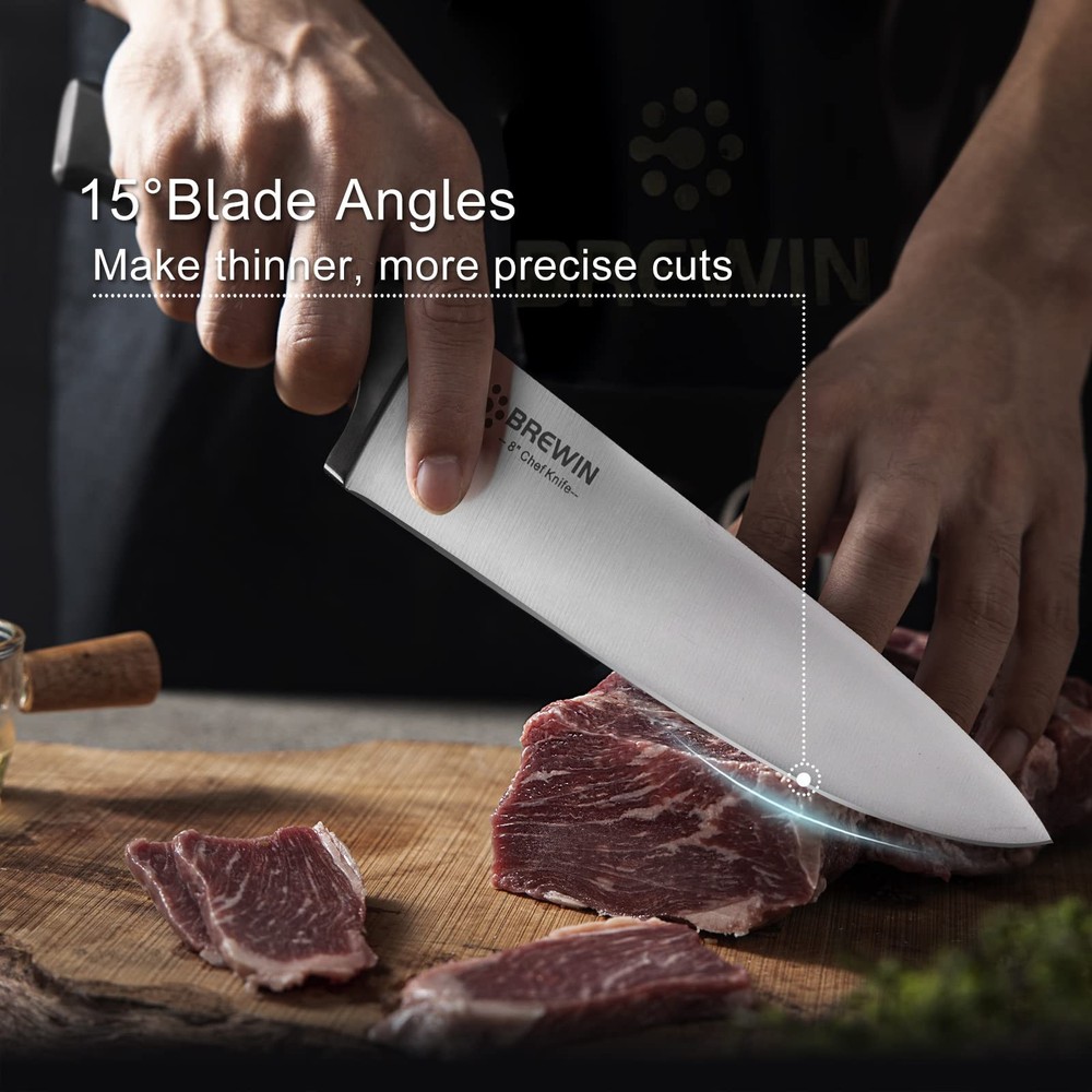 Professional Kitchen Knives, 3PC Chef Knife Set Sharp Knives for Kitchen High...