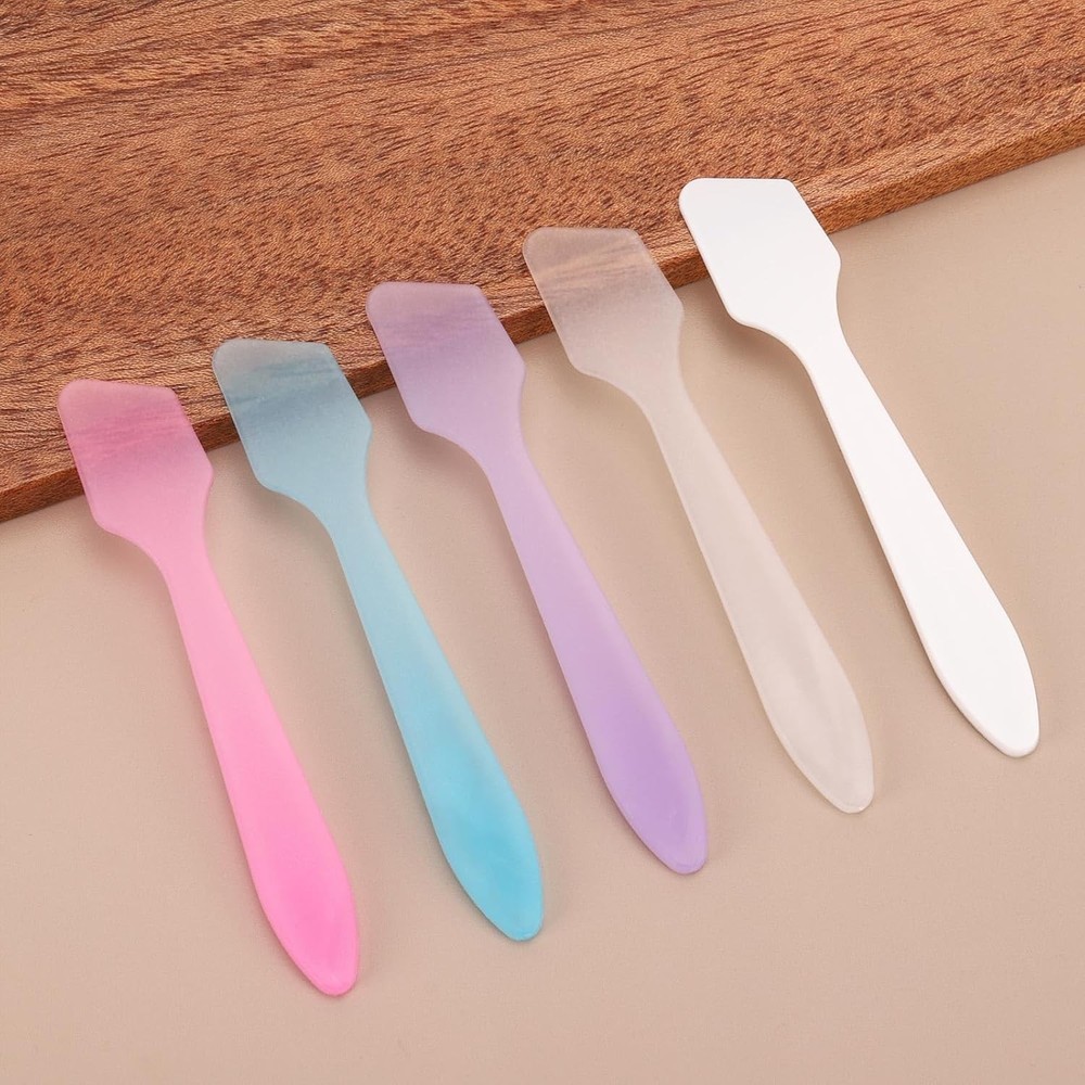 5pc Random Mini Cosmetic Spatulas Disposable Plastic Spatulas