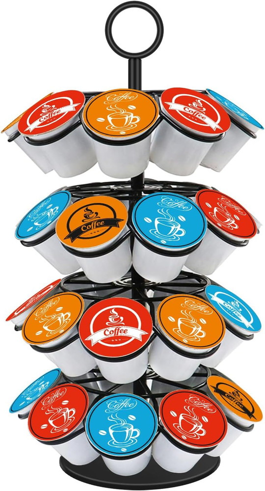 Coffee Pod Carousel Holder Organizer Compatible with 36 Cup Pods