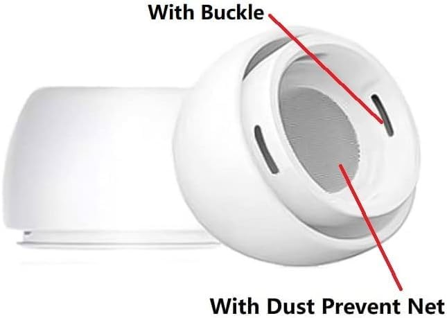 8 Sets Large Size Ear Tips Replacement for AirPods Pro 2nd / 1st Large, white