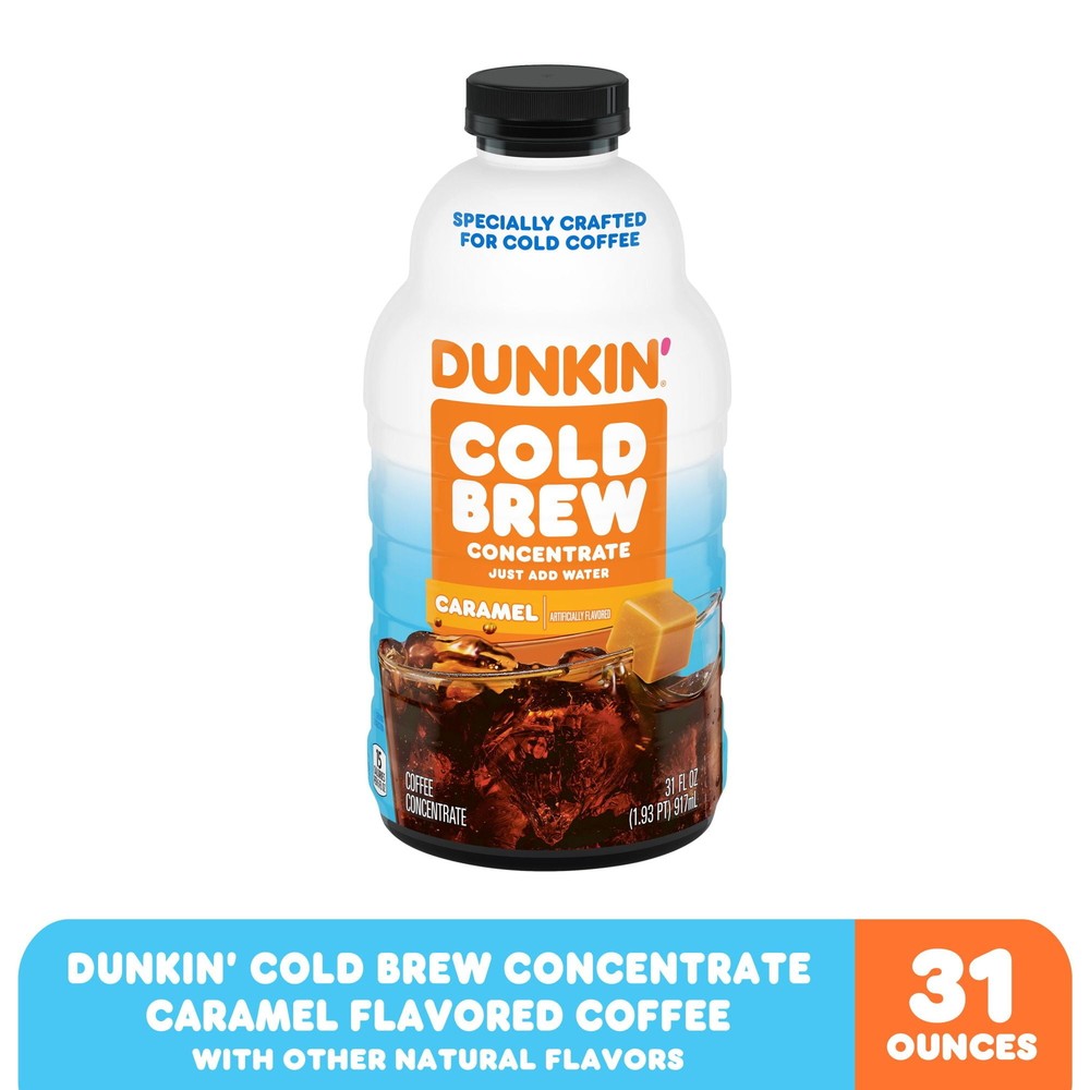 31 Oz.Caramel Flavored Cold Brew Coffee Concentrate, Shelf-Stable