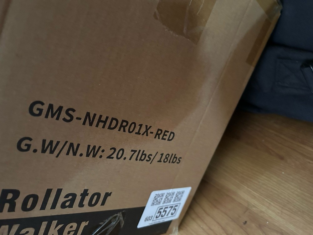 New Henmnii Rollator Rolling Walker Red