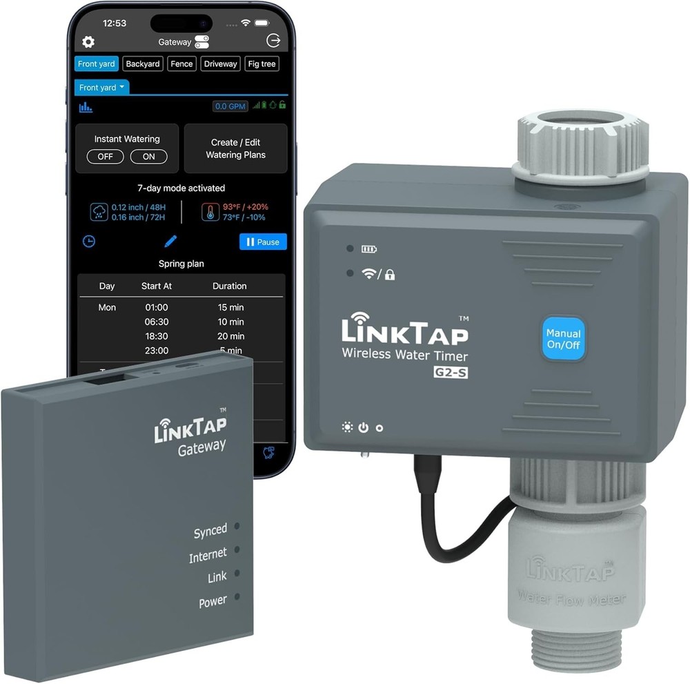 G2S Smart Water Timer & Gateway Weather Auto Leak-Detect Yard System