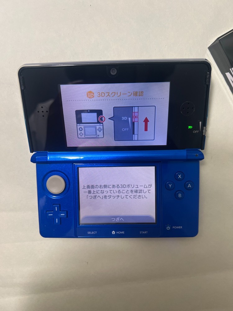 Nintendo 3DS Cobalt Blue Console Complete In Box Tested Working Excellent