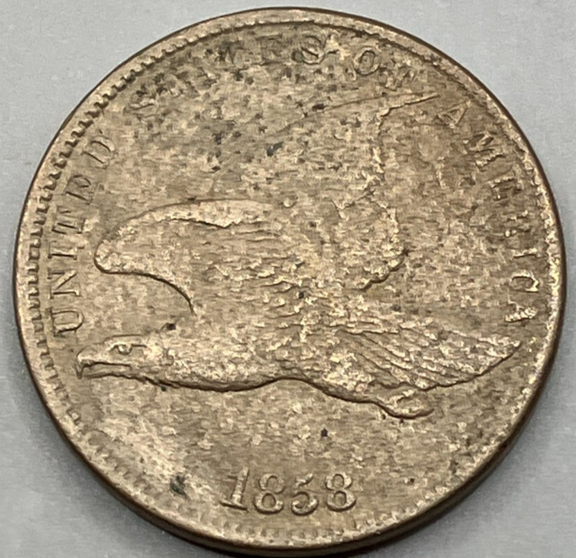 1858 Flying Eagle Cent ~ Fine