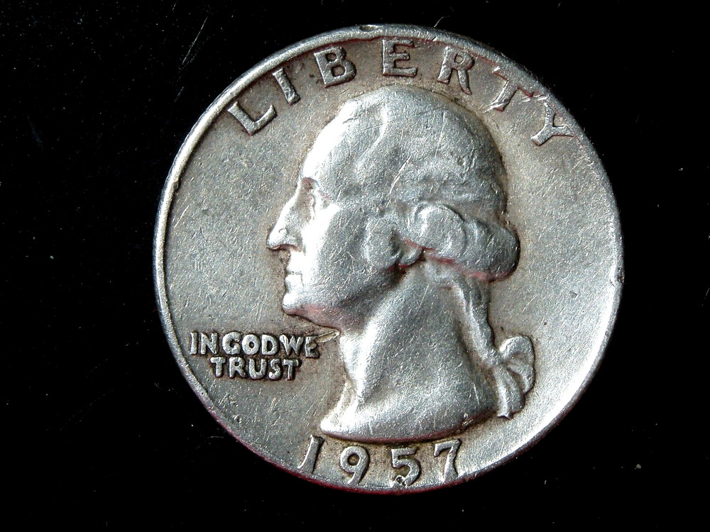 1957-D  WASHINGTON QUARTER #1