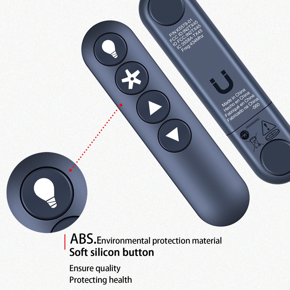 Remote Control For Hunter Fan Replacement Handheld Ceiling Fan - Black K5579-01