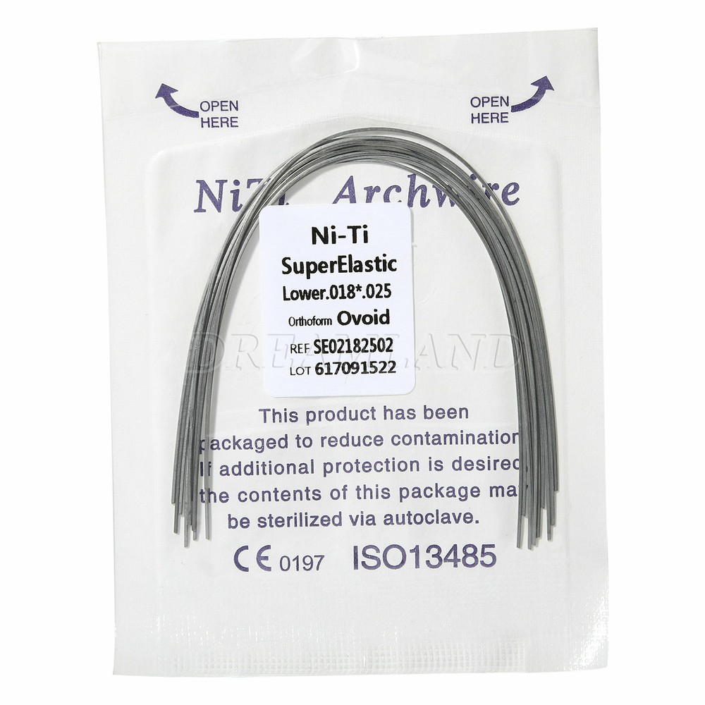 10 Packs Dental Ortho Niti Rectangular Arch Wire Super Elastic / Mini Brackets