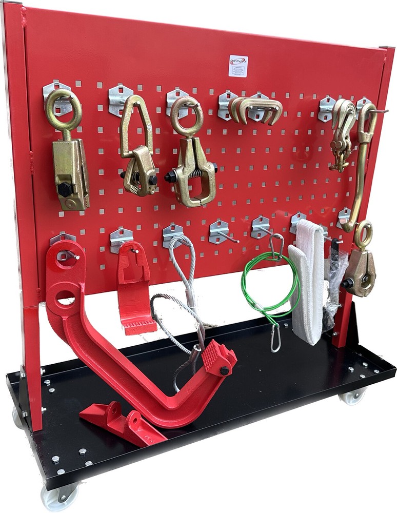 15pcs Auto Body Frame Machine Pulling Tool & Clamps Set w/Portable Hanging Board