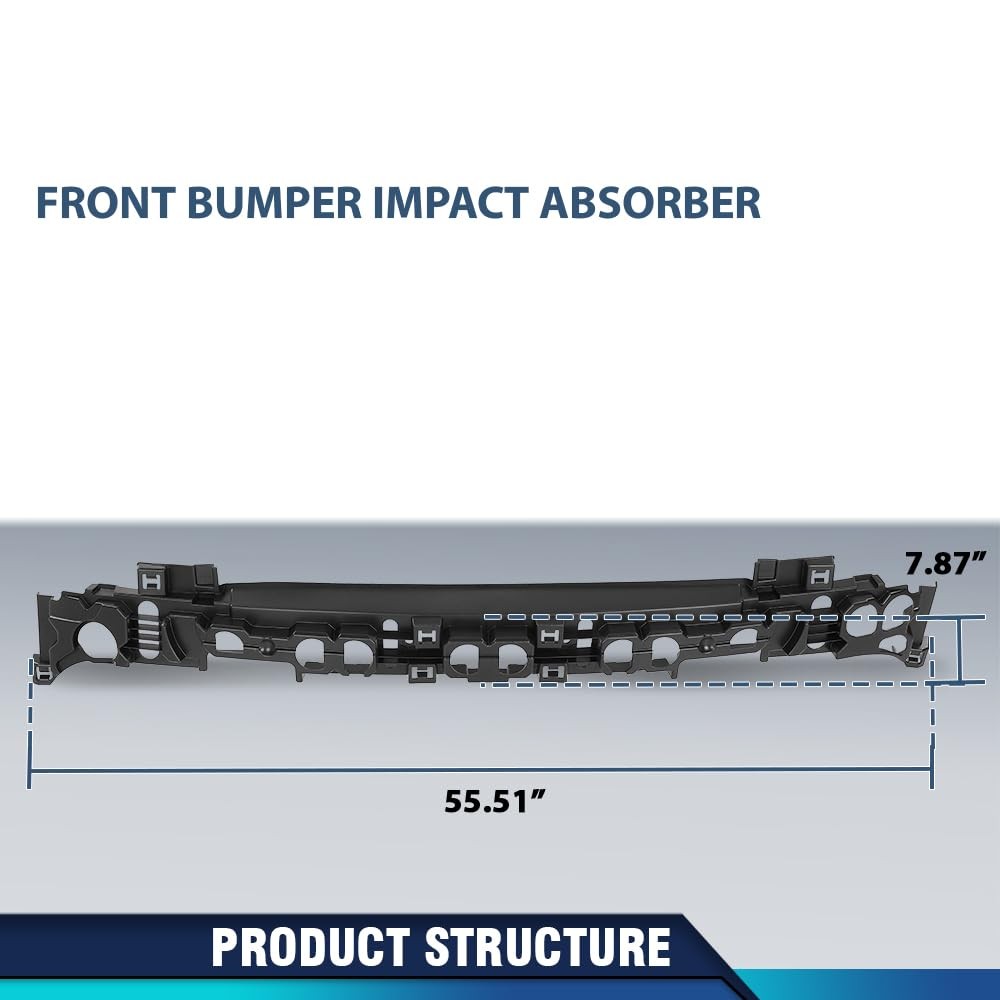 Front Bumper Impact Absorber for Explorer 2018 2019 Black