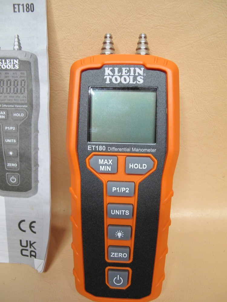 Klein Tools et180 digital differential manometer new open box w/ case