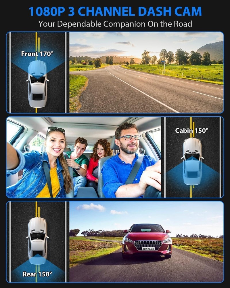 1080P Dash Camera with Night Vision & G-Sensor for Complete Coverage